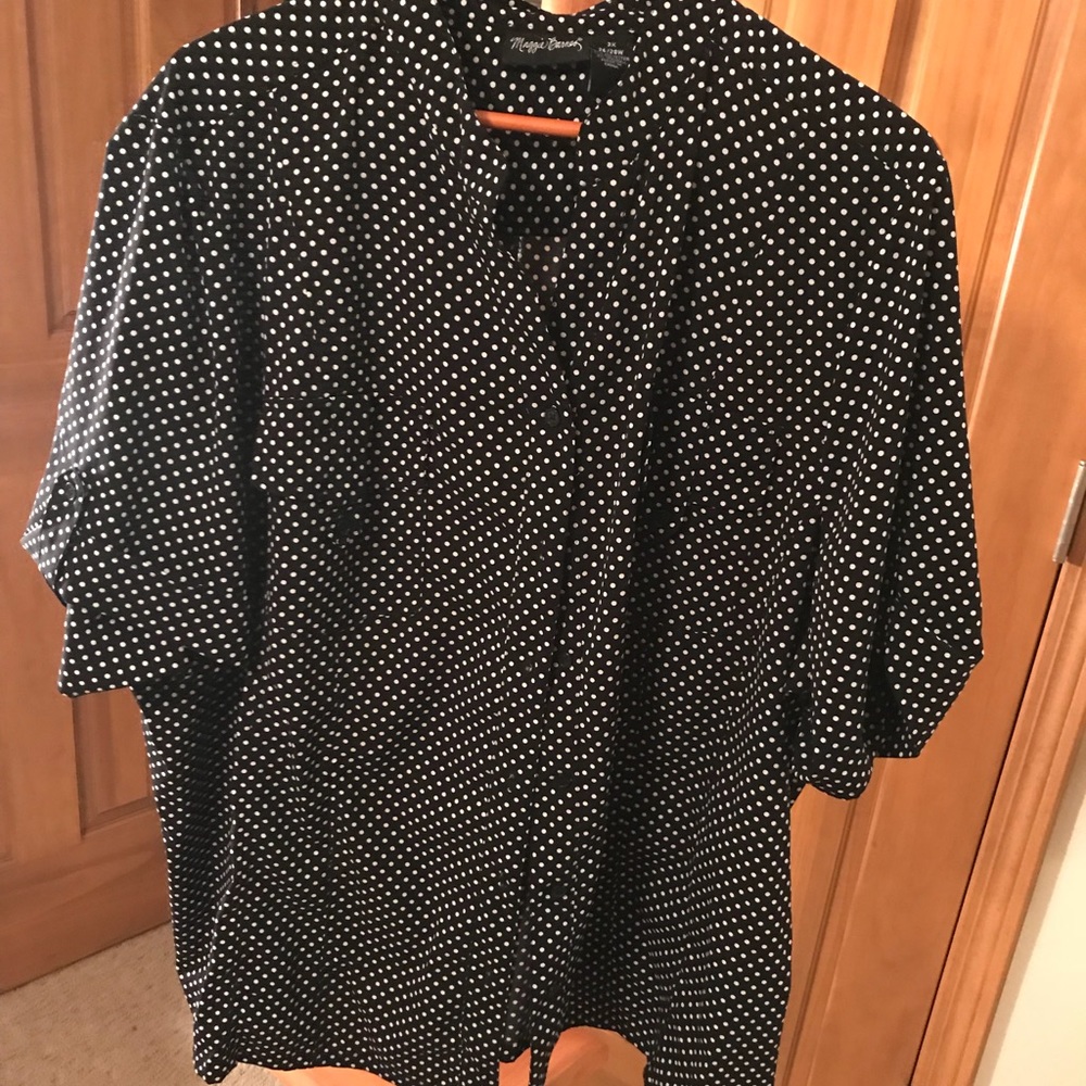 Black and white polka dot shirt